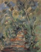 Paul Cezanne Forest scene oil